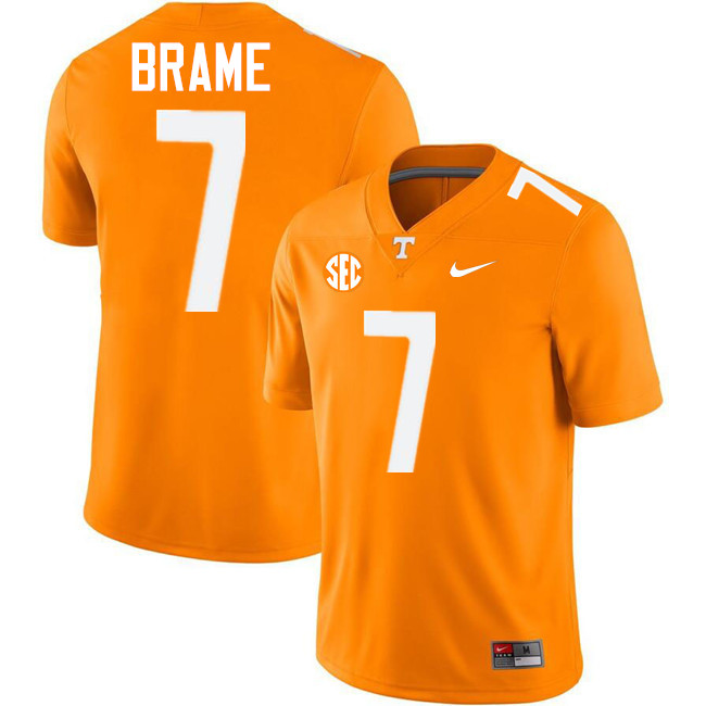 #7 Dasaahn Brame UT Vols Jerseys,Tennessee Volunteers College Football Jerseys Stitched-Orange